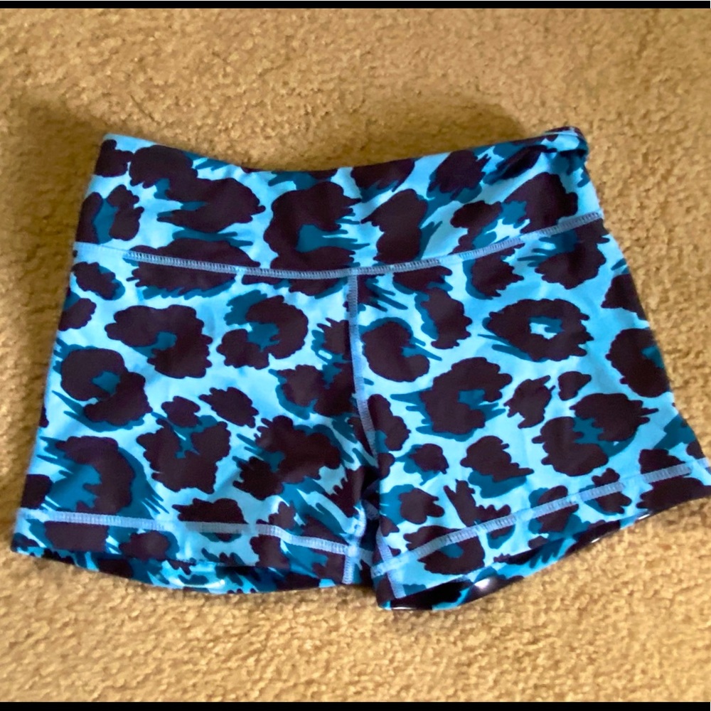 I.A.B. rare blue leopard booty workout shorts